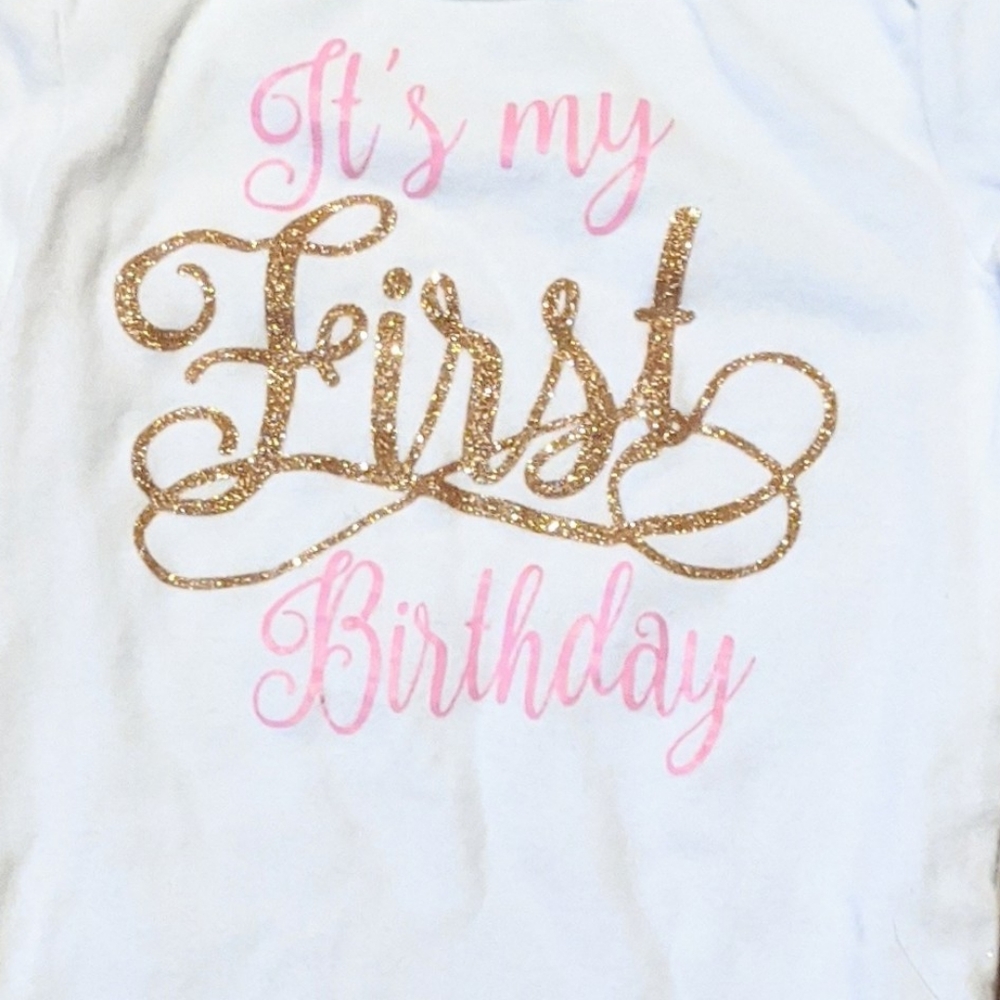 1st Birthday Carter's Long Sleeve Onesie 24M (EUC) - Picture 3 of 3